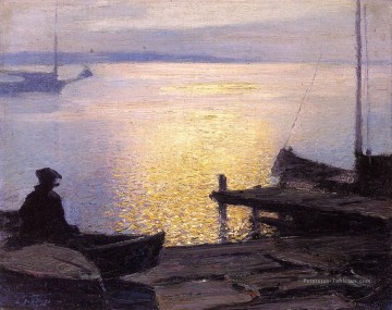  Edward Peintre - Le long de la rivière Mystic Impressionniste Plage Edward Henry Potthast